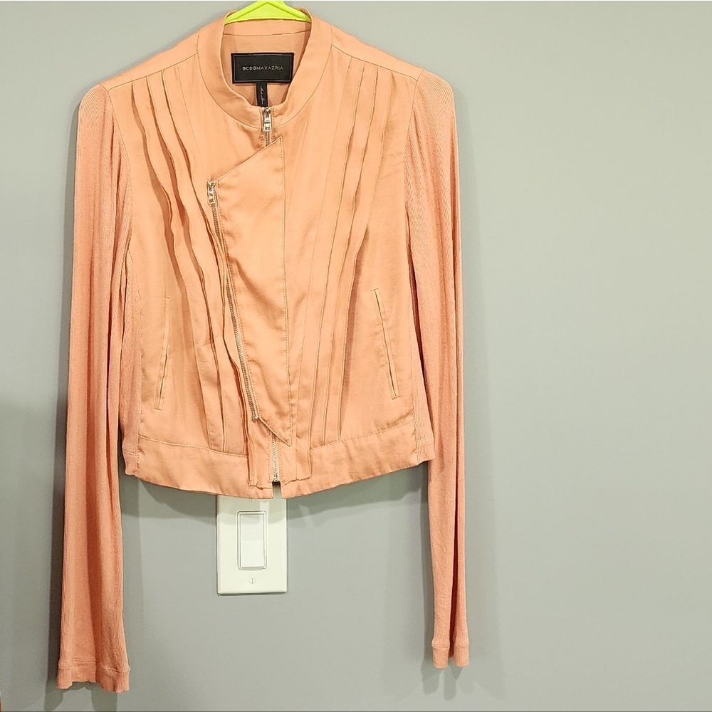 🐢 Bcbg Maxazria Double Zipper Long Slv Lightweight Jacket Size Small
